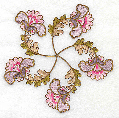Embroidery Design: Carousel Flowers B large<br> 4.96w X 4.92h