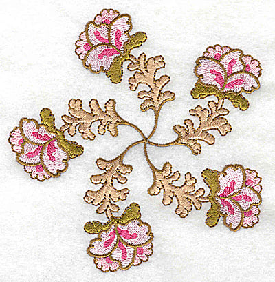 Embroidery Design: Carousel Flowers F large<br> 4.85w X 4.95h