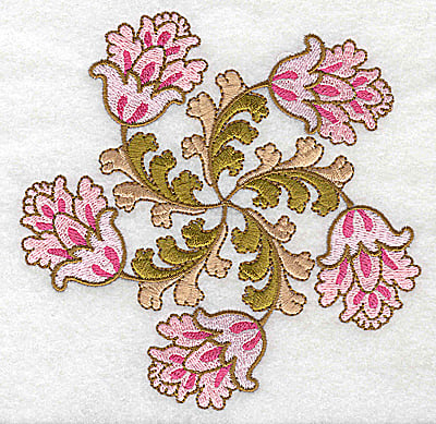 Embroidery Design: Carousel Flowers J large<br> 4.84w X 4.94h