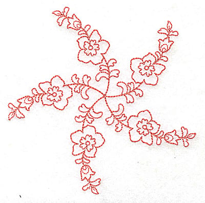 Embroidery Design: Carousel Flowers A outline<br> 4.92w X 4.89h