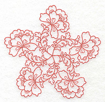 Embroidery Design: Carousel Flowers I outline<br> 4.94w X 4.80h