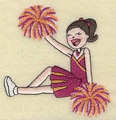 Embroidery Design: Cheerleader B<br> 3.28w X 3.59h | Embroidery Legacy Embroidery Design: Cheerleader B<br> 3.28w X 3.59h