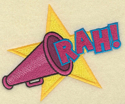 Embroidery Design: Rah<br> 4.87w X 3.89h