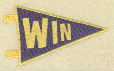 Embroidery Design: Win banner<br> 3.80w X 2.23h