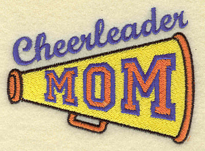 Embroidery Design: Cheerleader mom small<br> 3.88w X 2.84h