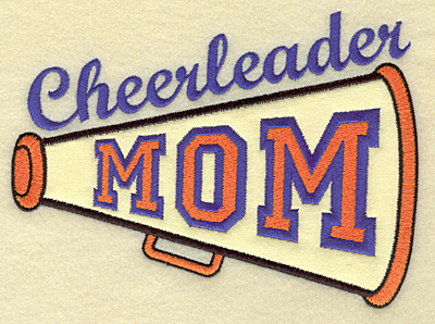 Embroidery Design: Cheerleader mom large applique<br> 6.86w X 4.99h