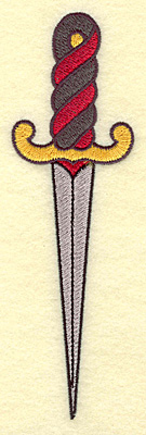 Embroidery Design: Dagger large<br> 2.10w X 6.87h