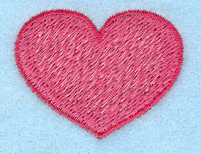 Embroidery Design: Heart <br> 1.32"h x 1.70"w