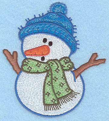 Embroidery Design: Snowman B large<br>4.151"Hx3.73"W