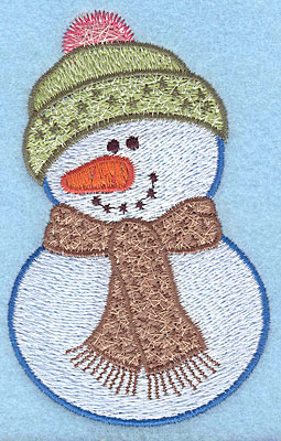 Embroidery Design: Snowman C large<br>4.14"Hx2.61"W