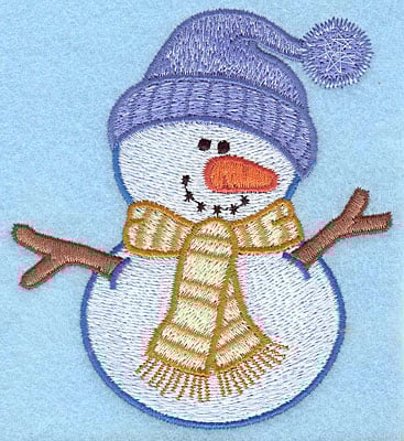 Embroidery Design: Snowman D large<br>4.14"Hx3.77"W
