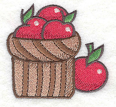 Embroidery Design: Basket of apples<br> 2.48w X 2.33h | Embroidery Legacy Embroidery Design: Basket of apples<br> 2.48w X 2.33h