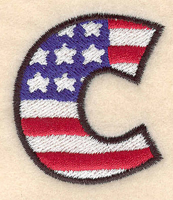 Embroidery Design: C large <br> 2.01"h x 1.78"w