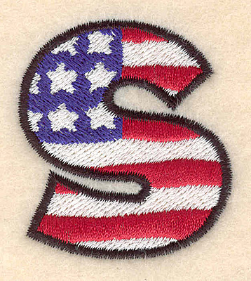 Embroidery Design: S large <br> 2.01"h x 1.76"w