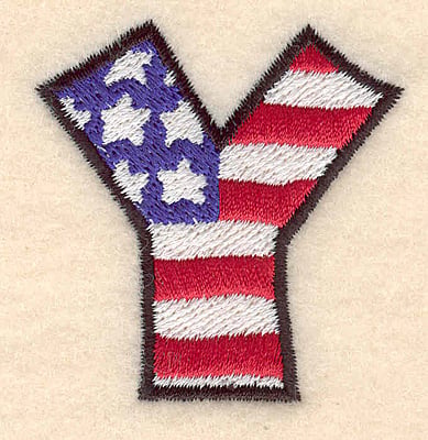 Embroidery Design: Y large <br> 2.04"h x 2.00"w
