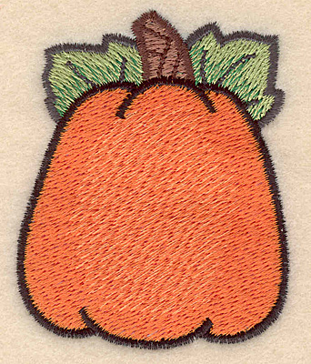 Embroidery Design: Pumpkin large <br>2.26"w X 2.79"h