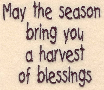Embroidery Design: Seasons Blessings large <br>4.48"w X 3.92"h