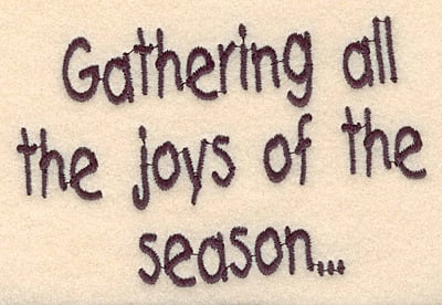 Embroidery Design: Joys of season large <br>4.40"w X 2.84"h