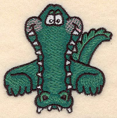 Embroidery Design: Alligator front view <br> 3.00w X 3.00h