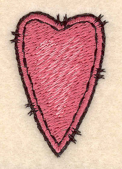 Embroidery Design: Heart<br> 1.09w X 1.62h