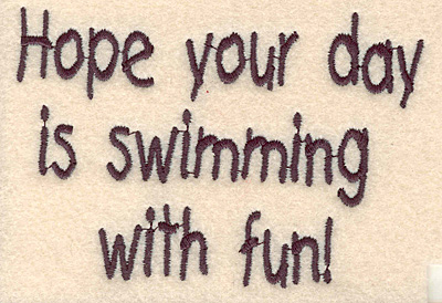 Embroidery Design: Swimming large<br> 4.15w X 2.83h