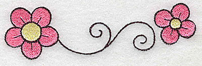 Embroidery Design: Floral swirl large<br> 4.14w X 1.18h
