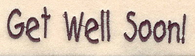 Embroidery Design: Get well soon large<br> 4.15w X 0.83h