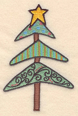 Embroidery Design: Christmas tree large<br>4.82"H x 3.16"W