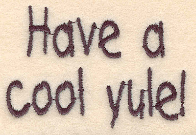 Embroidery Design: Cool yule large<br>1.82"H x 2.67"W