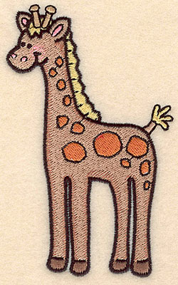 Embroidery Design: Giraffe large<br>5.00"H x 3.08"W