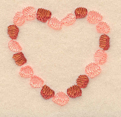 Embroidery Design: Heart necklace large<br>2.11"H x 2.17"W