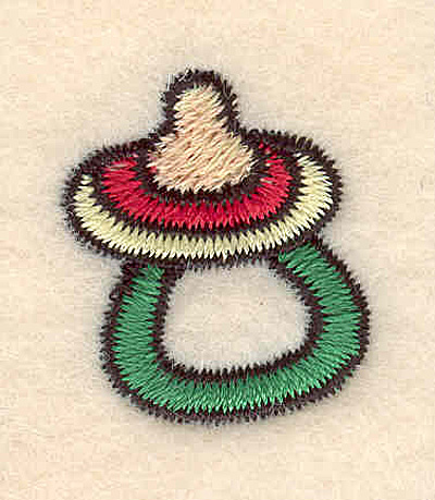 Embroidery Design: Pacifier large<br>1.04"H x 0.89"W