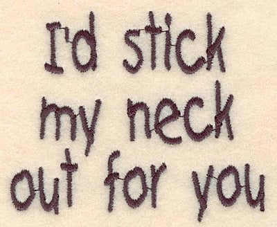 Embroidery Design: Neck out large<br>2.64"H x 2.36"W