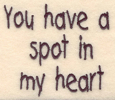 Embroidery Design: Spot in my heart large<br>2.82"H x 3.20"W