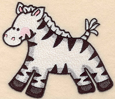 Embroidery Design: Zebra large<br>4.32"	H x 5.00"W