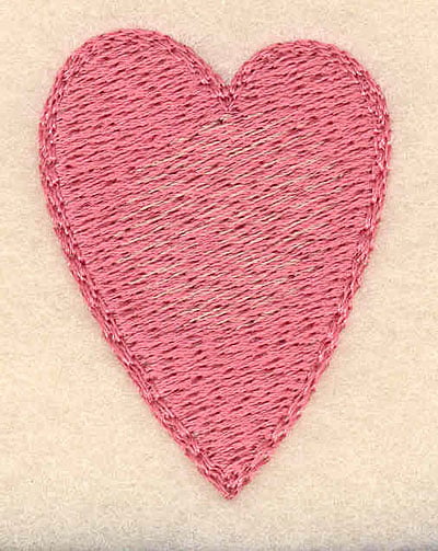Embroidery Design: Heart large<br>1.81"H x 1.35"W