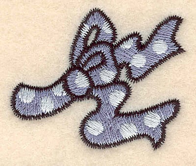 Embroidery Design: Blue bow large<br>1.49"H x 1.83"W