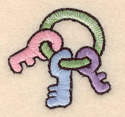 Embroidery Design: Baby keys large<br>1.60"H x 1.63"W