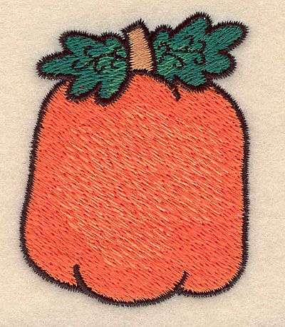 Embroidery Design: Pumpkin large <br>1.96"w X 2.51"h