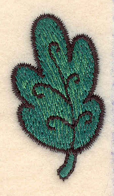 Embroidery Design: Leaf large <br>0.98"w X 1.73"h