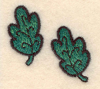 Embroidery Design: Leaves small <br>1.54"w X 1.51"h