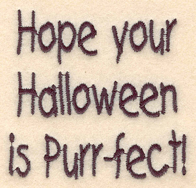 Embroidery Design: Halloween perrfect large <br>3.00"w X 2.87"h