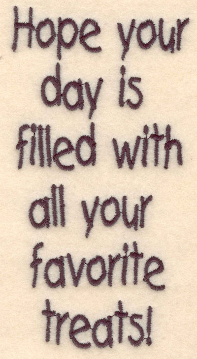 Embroidery Design: Halloween treats large <br>2.81"w X 5.46"h