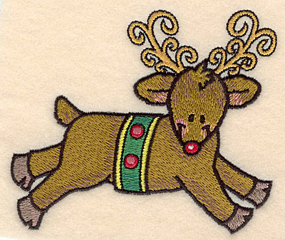 Embroidery Design: Reindeer large<br>4.55w X 4.09h