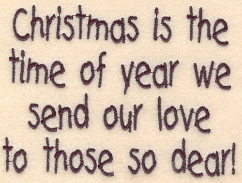 Embroidery Design: Christmas love large<br>4.95w X 3.66h
