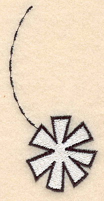 Embroidery Design: Falling snowflake large <br>1.89"w X 3.77"h
