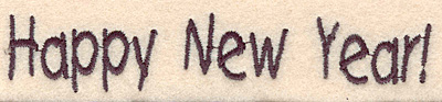 Embroidery Design: Happy New Year large <br>4.86"w X 0.91"h