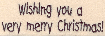 Embroidery Design: Merry Christmas large <br>6.18"w X 1.93"h