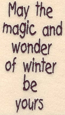 Embroidery Design: Magic of winter large <br>3.02"w X 5.66"h