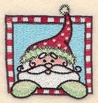 Embroidery Design: Santa in frame<br>2.57"H x 2.39"w | Embroidery Legacy Embroidery Design: Santa in frame<br>2.57"H x 2.39"w